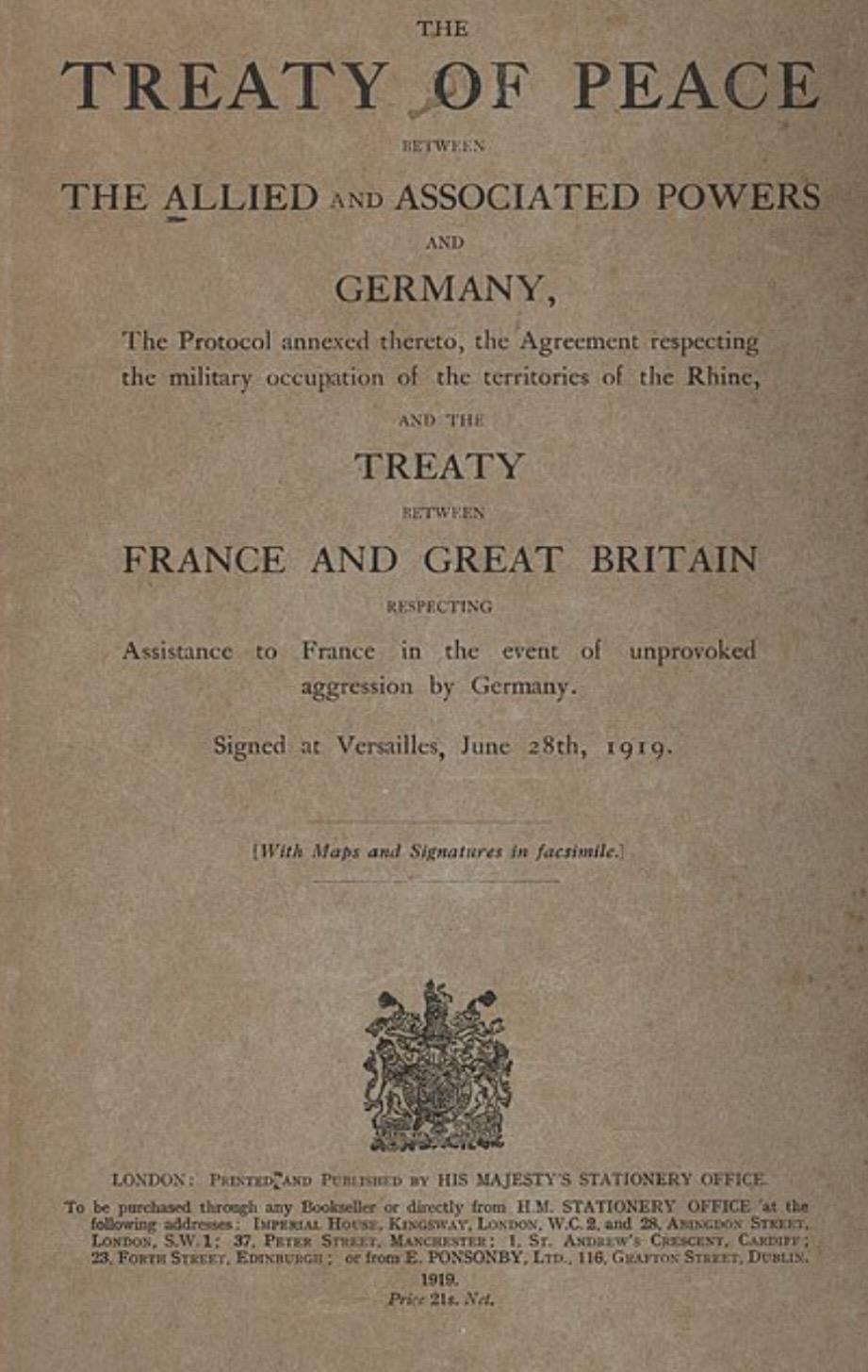 Treaty of Versailles 