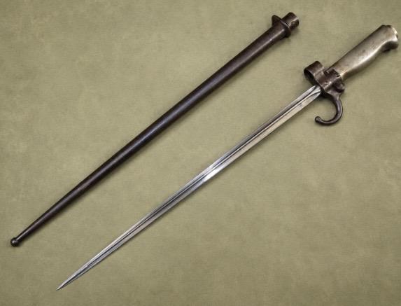 French label bayonet and scabbard ww1 era 