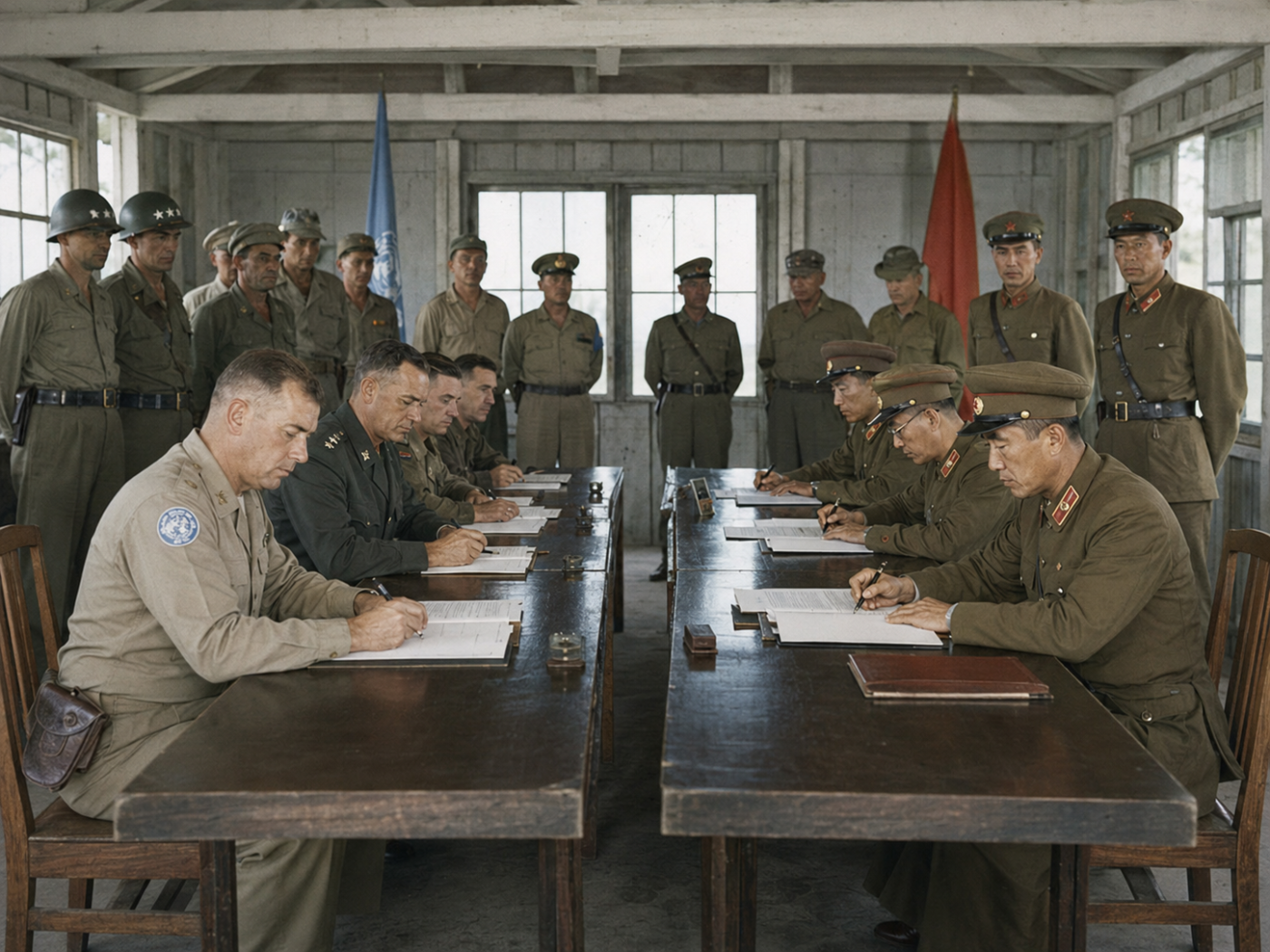 Korean War armistice signing 
