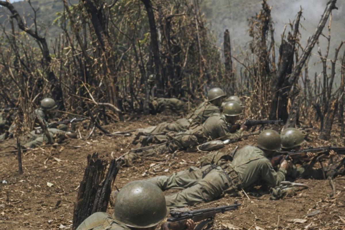 Us troops battle in Luzon Philippines
