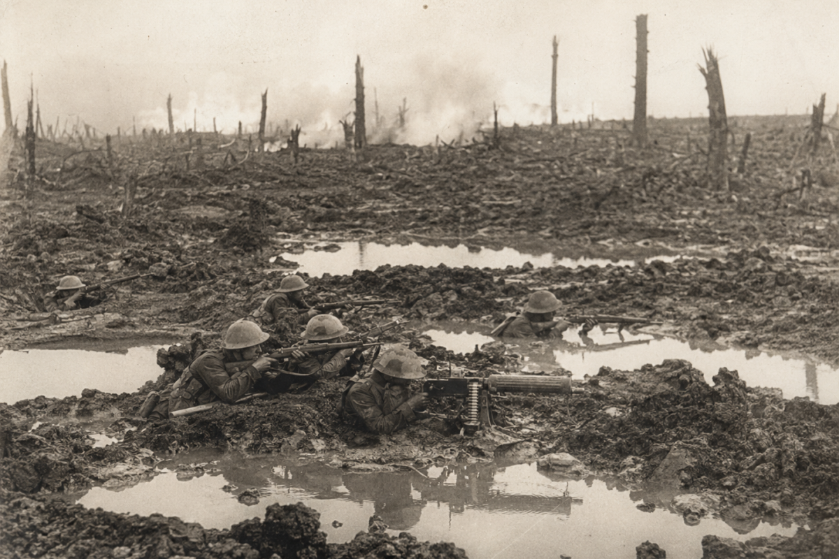 Ww1 battle scene battle of pilchem ridge 